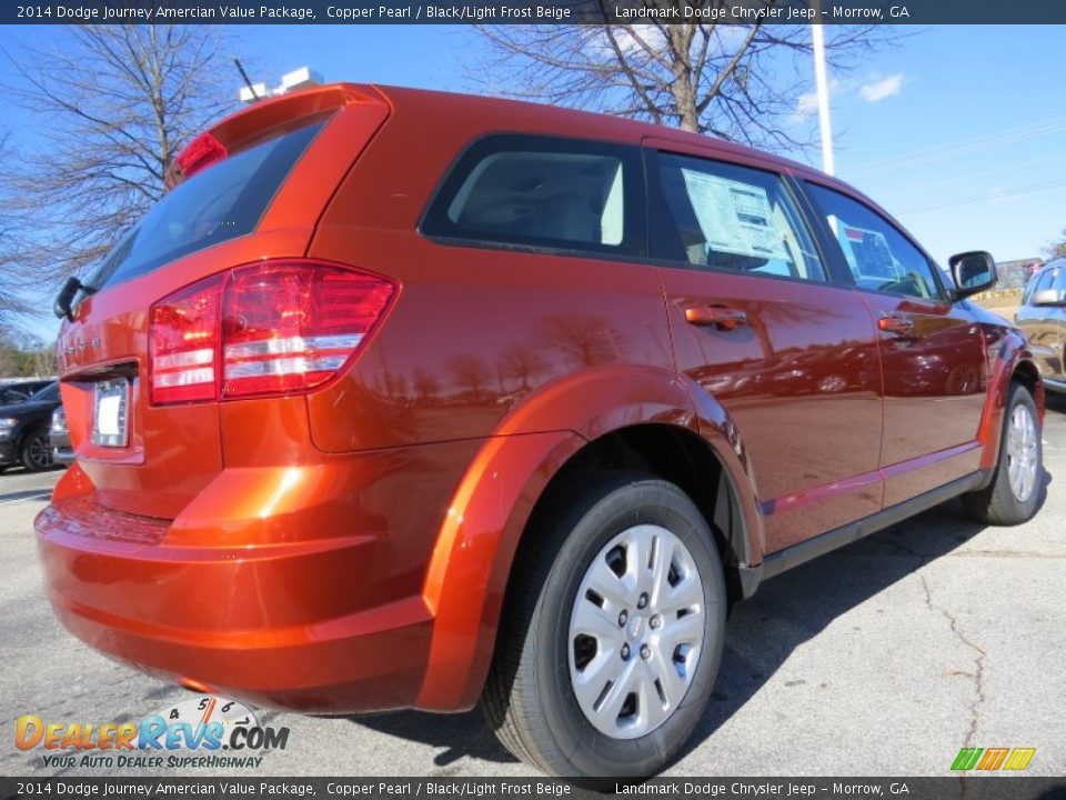 2014 Dodge Journey Amercian Value Package Copper Pearl / Black/Light Frost Beige Photo #8