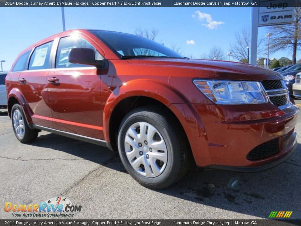 2014 Dodge Journey Amercian Value Package Copper Pearl / Black/Light Frost Beige Photo #9