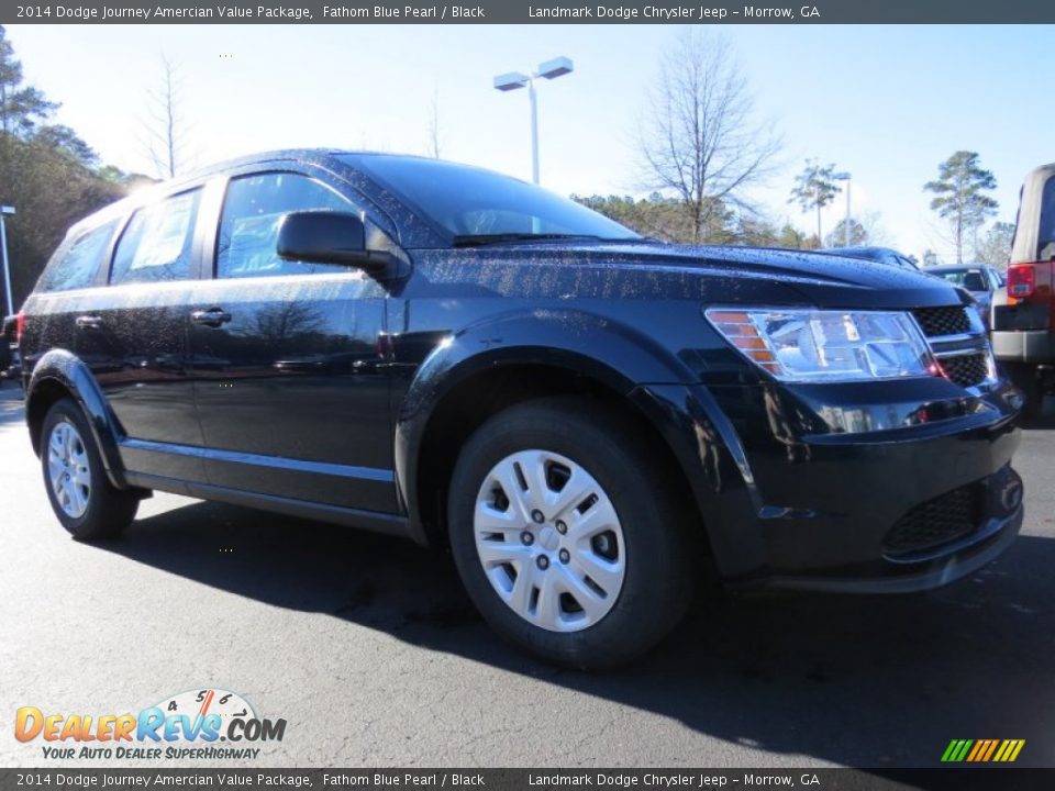 2014 Dodge Journey Amercian Value Package Fathom Blue Pearl / Black Photo #4