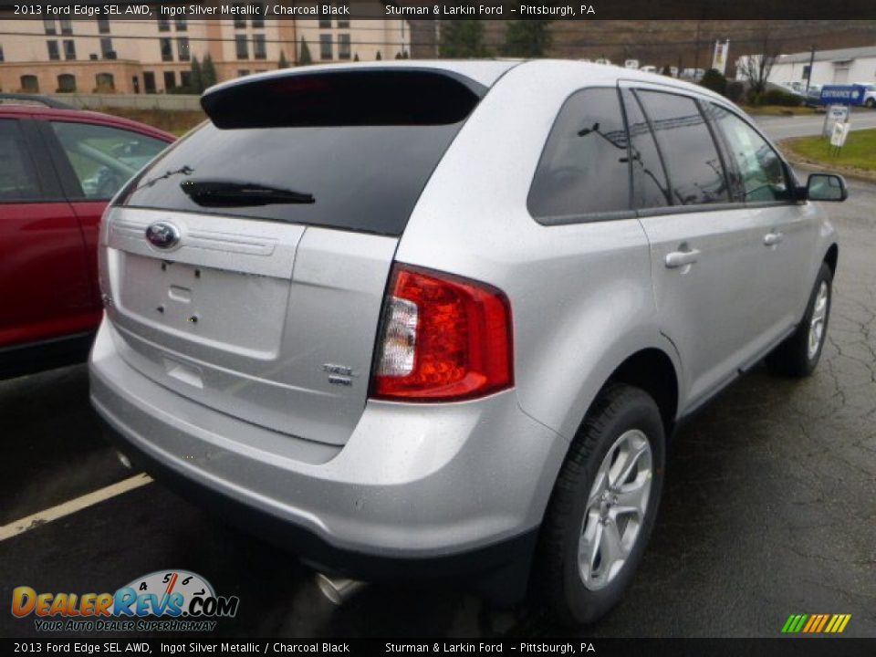 2013 Ford Edge SEL AWD Ingot Silver Metallic / Charcoal Black Photo #2