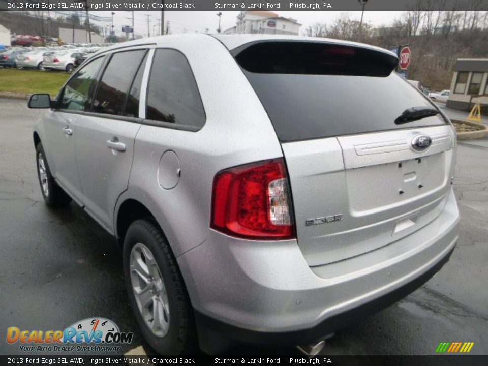 2013 Ford Edge SEL AWD Ingot Silver Metallic / Charcoal Black Photo #4