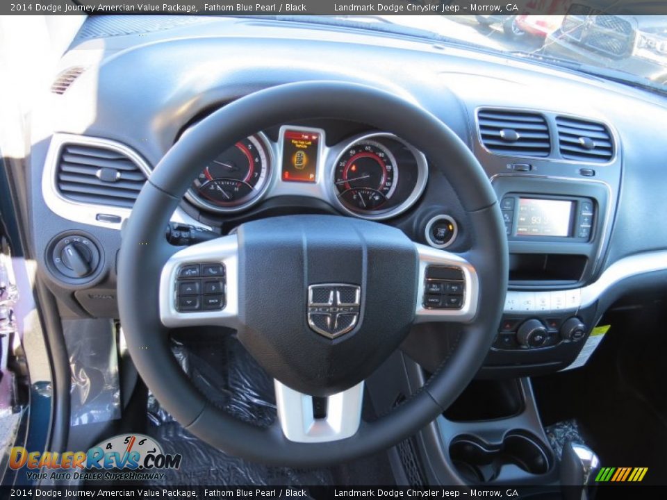 2014 Dodge Journey Amercian Value Package Fathom Blue Pearl / Black Photo #7