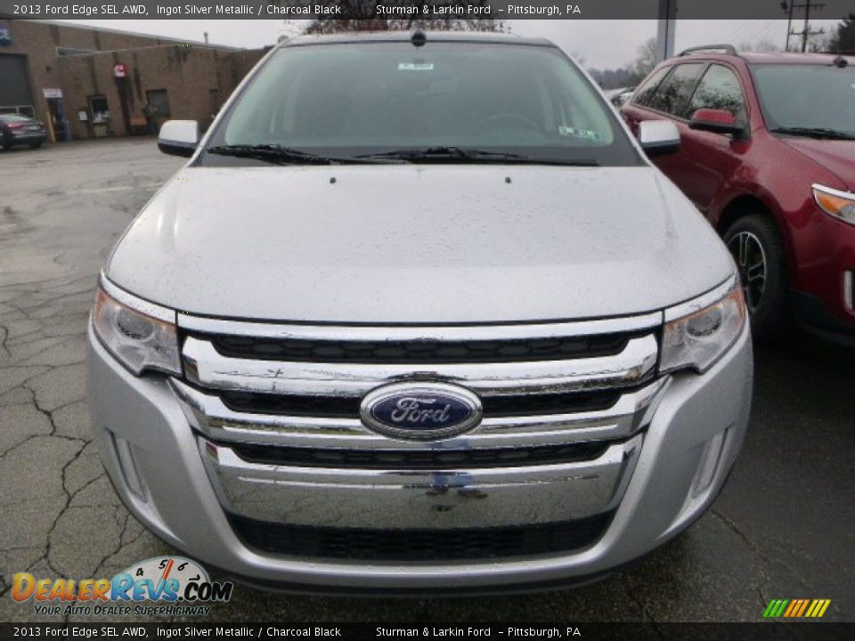 2013 Ford Edge SEL AWD Ingot Silver Metallic / Charcoal Black Photo #6