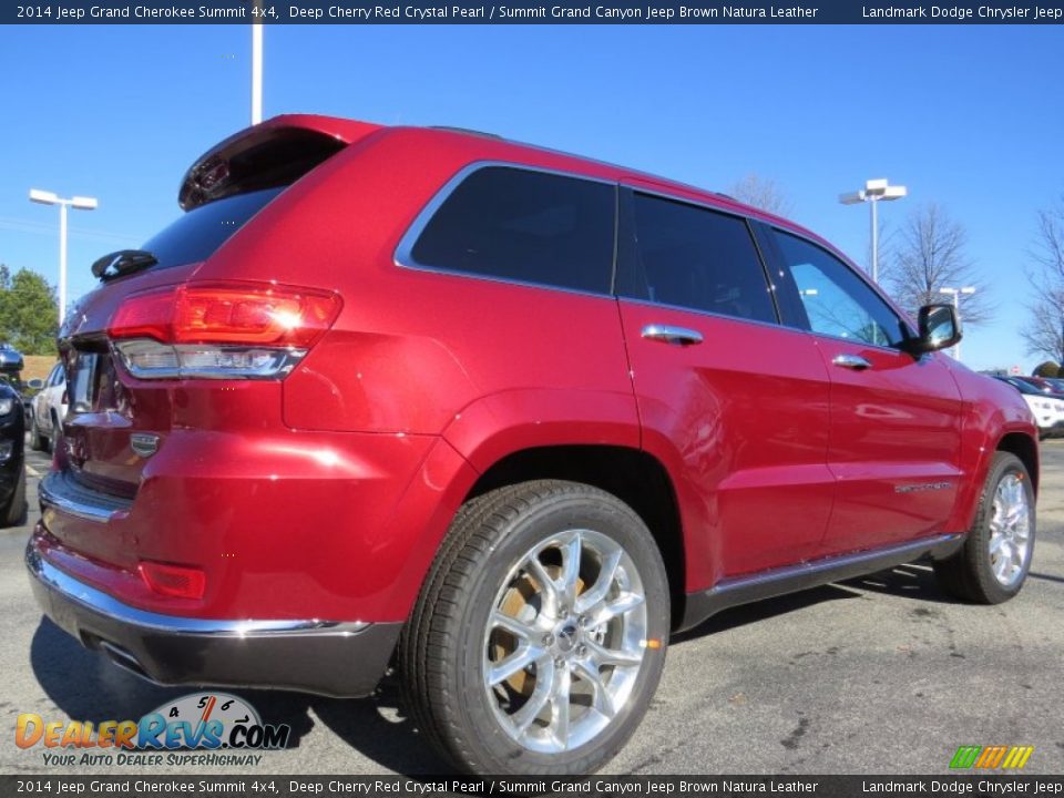2014 Jeep Grand Cherokee Summit 4x4 Deep Cherry Red Crystal Pearl / Summit Grand Canyon Jeep Brown Natura Leather Photo #3