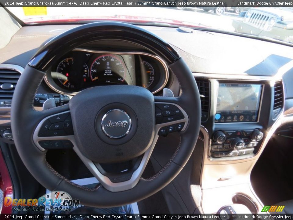 2014 Jeep Grand Cherokee Summit 4x4 Deep Cherry Red Crystal Pearl / Summit Grand Canyon Jeep Brown Natura Leather Photo #8