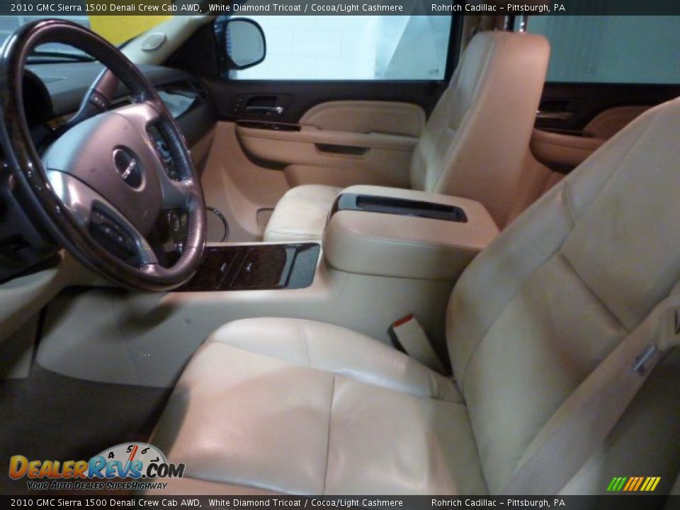 2010 GMC Sierra 1500 Denali Crew Cab AWD White Diamond Tricoat / Cocoa/Light Cashmere Photo #4