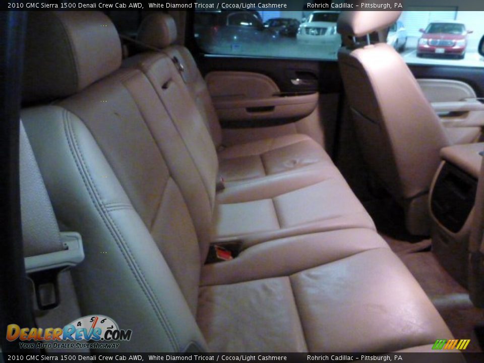2010 GMC Sierra 1500 Denali Crew Cab AWD White Diamond Tricoat / Cocoa/Light Cashmere Photo #15