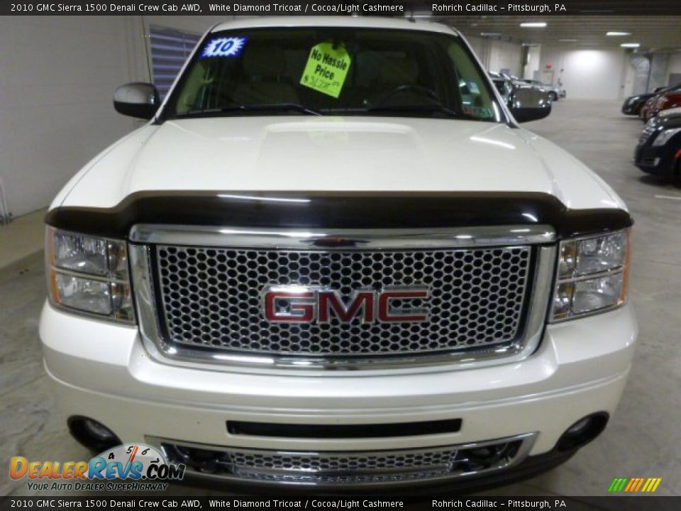 2010 GMC Sierra 1500 Denali Crew Cab AWD White Diamond Tricoat / Cocoa/Light Cashmere Photo #19