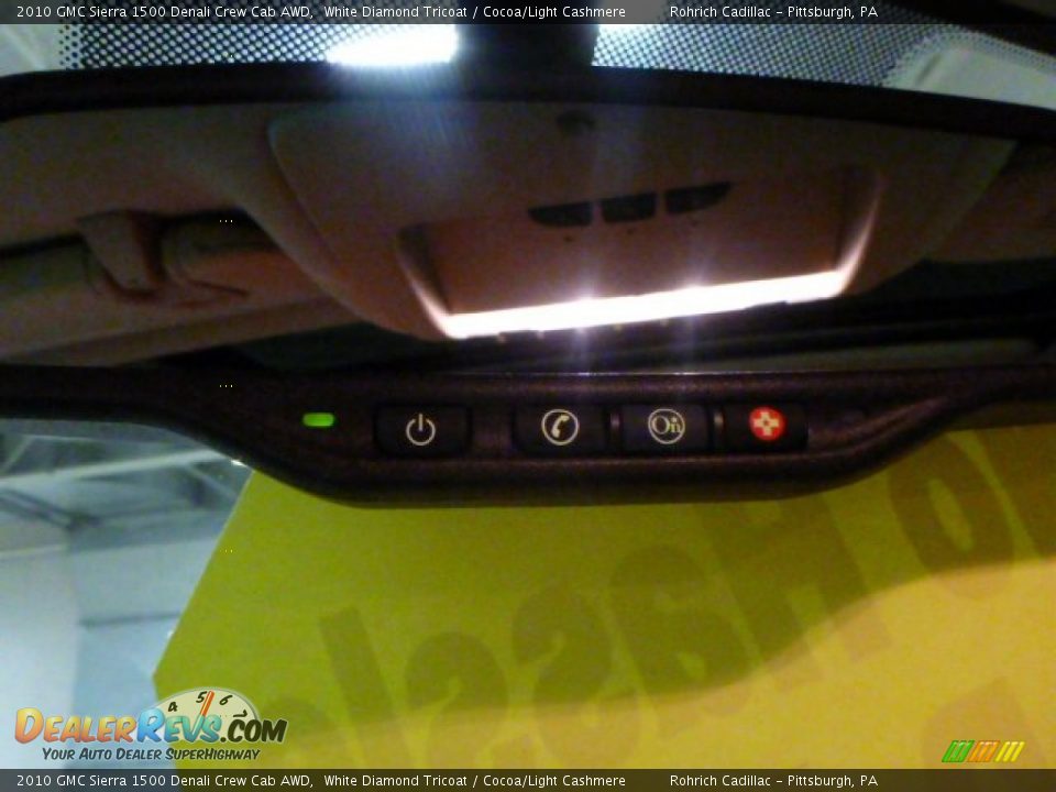 2010 GMC Sierra 1500 Denali Crew Cab AWD White Diamond Tricoat / Cocoa/Light Cashmere Photo #22