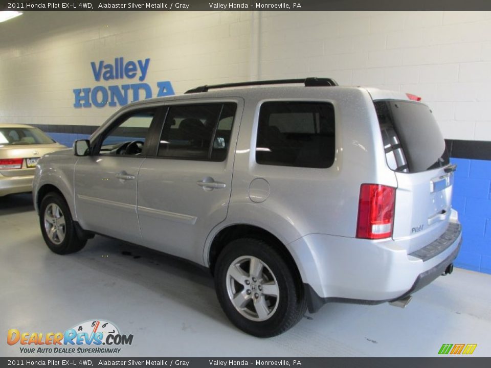 2011 Honda Pilot EX-L 4WD Alabaster Silver Metallic / Gray Photo #2