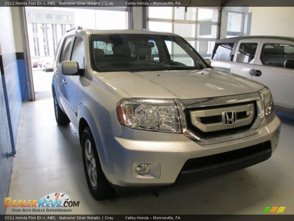 2011 Honda Pilot EX-L 4WD Alabaster Silver Metallic / Gray Photo #5