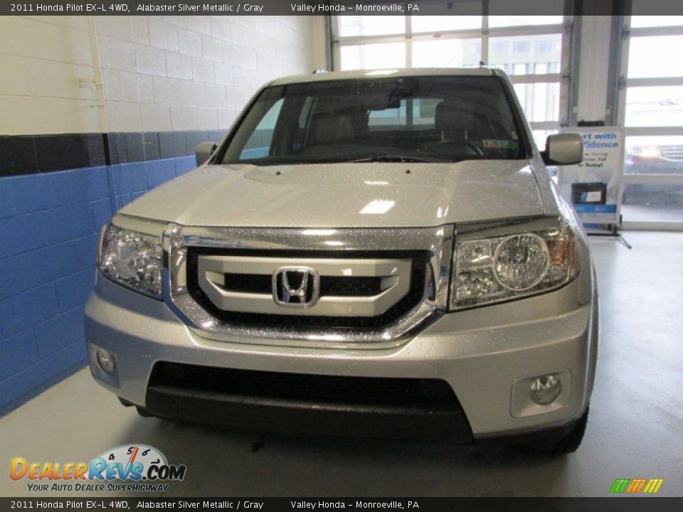 2011 Honda Pilot EX-L 4WD Alabaster Silver Metallic / Gray Photo #6