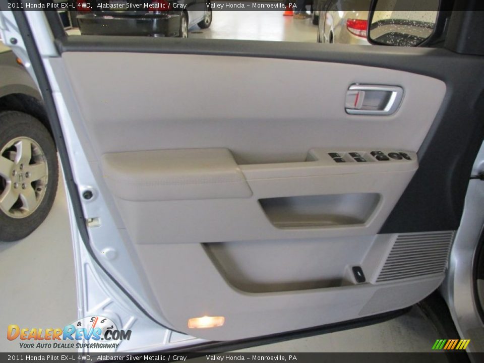 2011 Honda Pilot EX-L 4WD Alabaster Silver Metallic / Gray Photo #7