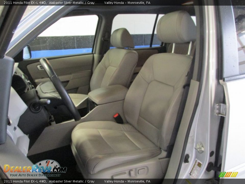 2011 Honda Pilot EX-L 4WD Alabaster Silver Metallic / Gray Photo #9
