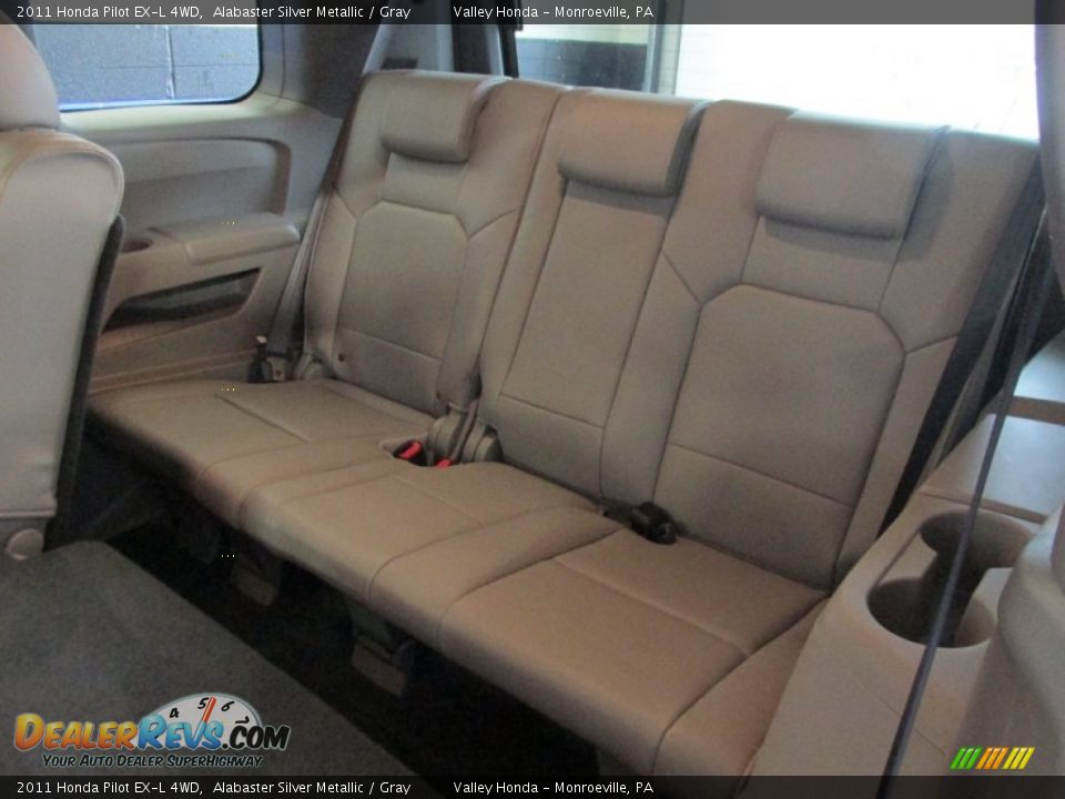 2011 Honda Pilot EX-L 4WD Alabaster Silver Metallic / Gray Photo #11