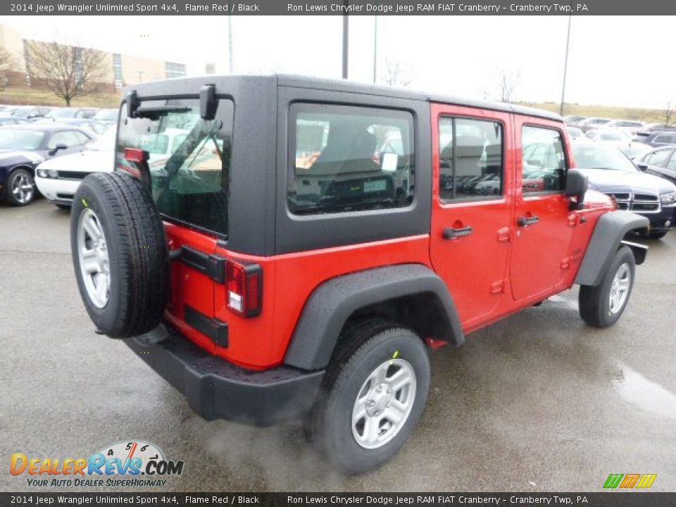 2014 Jeep Wrangler Unlimited Sport 4x4 Flame Red / Black Photo #6