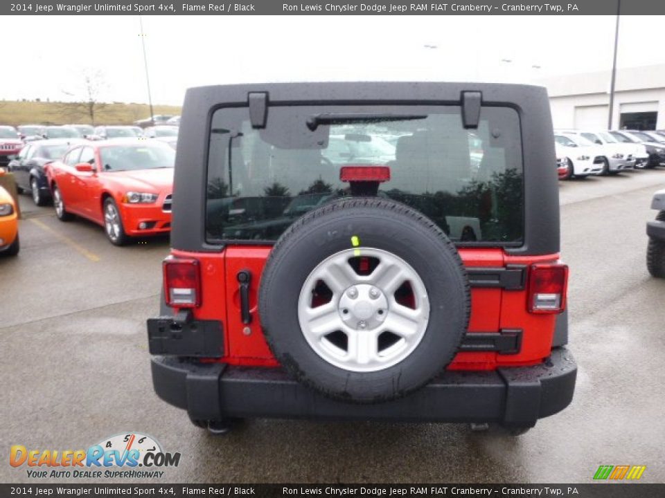 2014 Jeep Wrangler Unlimited Sport 4x4 Flame Red / Black Photo #7