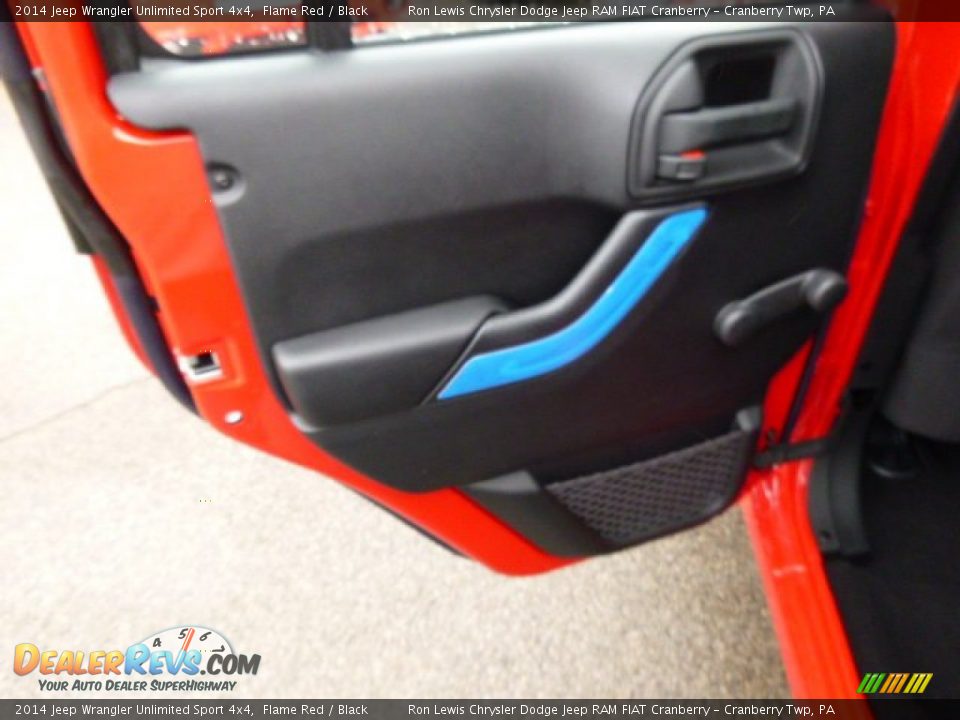 2014 Jeep Wrangler Unlimited Sport 4x4 Flame Red / Black Photo #13