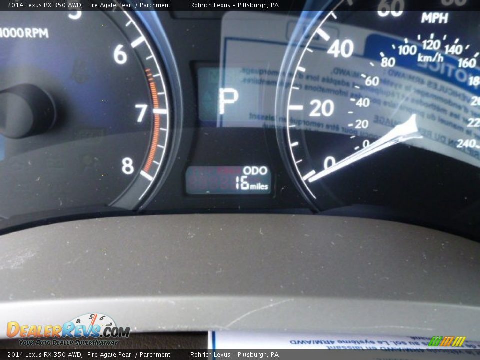 2014 Lexus RX 350 AWD Fire Agate Pearl / Parchment Photo #19