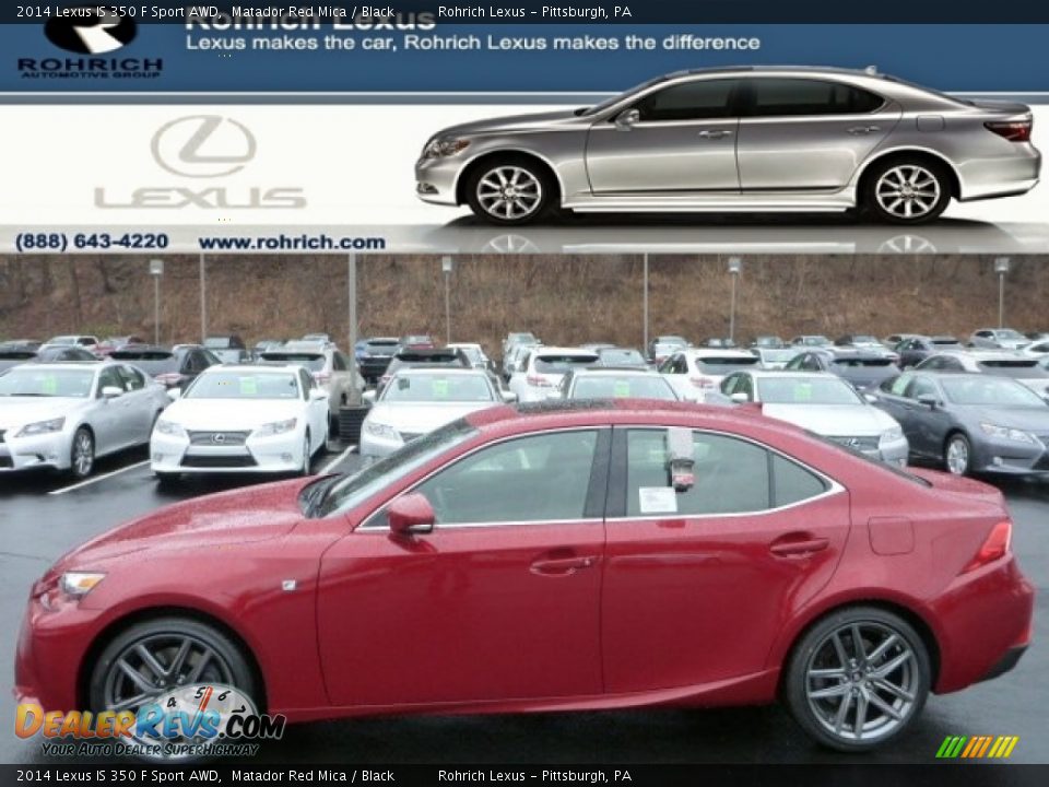 2014 Lexus IS 350 F Sport AWD Matador Red Mica / Black Photo #1