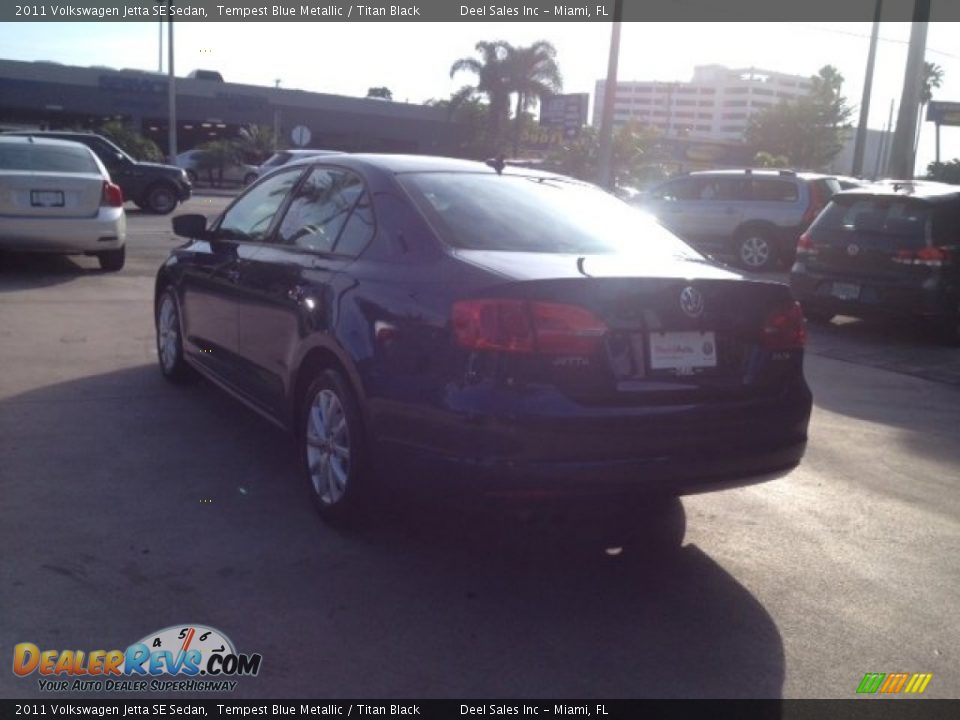 2011 Volkswagen Jetta SE Sedan Tempest Blue Metallic / Titan Black Photo #3