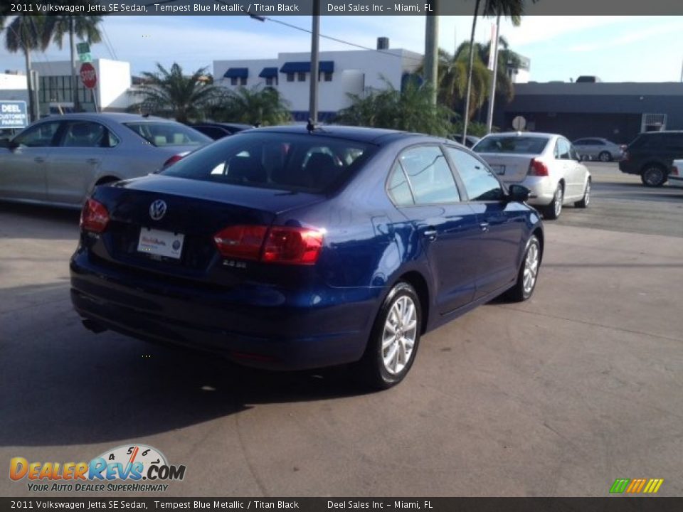 2011 Volkswagen Jetta SE Sedan Tempest Blue Metallic / Titan Black Photo #5
