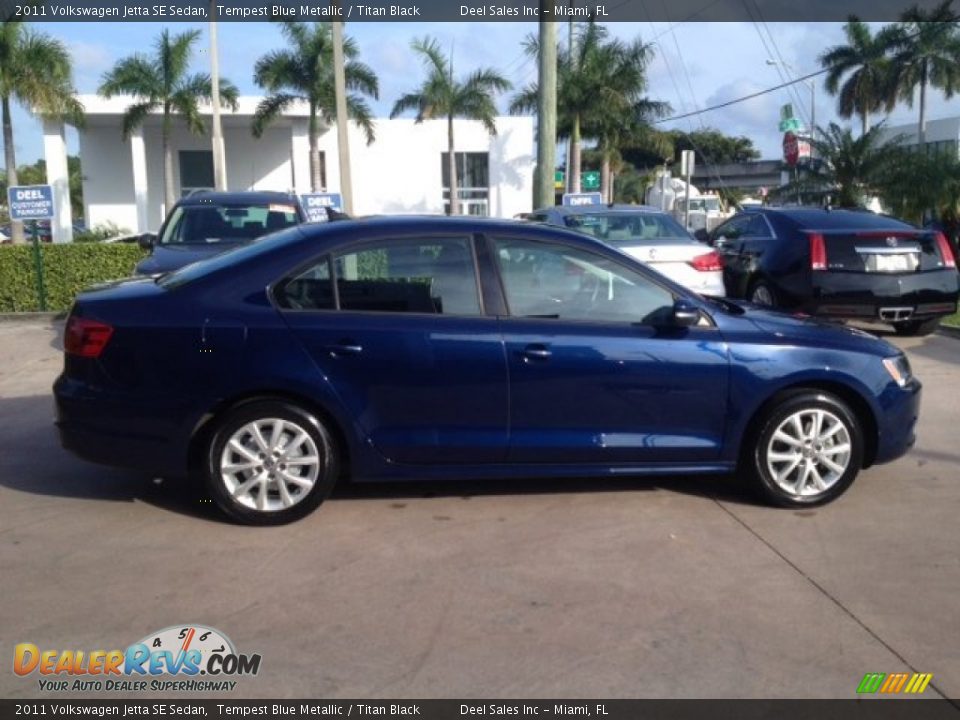 2011 Volkswagen Jetta SE Sedan Tempest Blue Metallic / Titan Black Photo #6