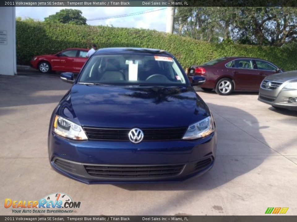 2011 Volkswagen Jetta SE Sedan Tempest Blue Metallic / Titan Black Photo #8