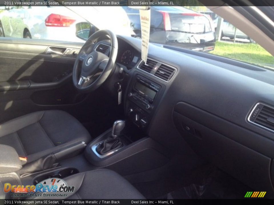 2011 Volkswagen Jetta SE Sedan Tempest Blue Metallic / Titan Black Photo #12