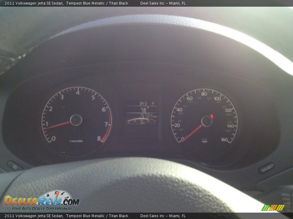 2011 Volkswagen Jetta SE Sedan Tempest Blue Metallic / Titan Black Photo #14
