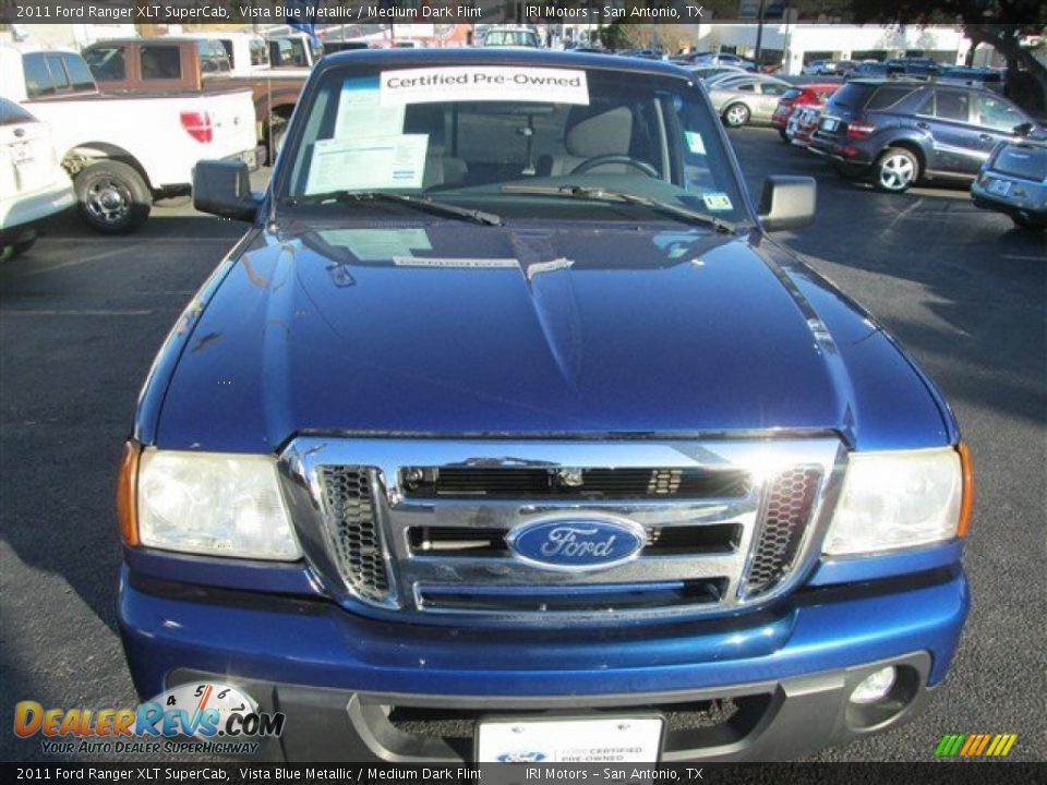2011 Ford Ranger XLT SuperCab Vista Blue Metallic / Medium Dark Flint Photo #2
