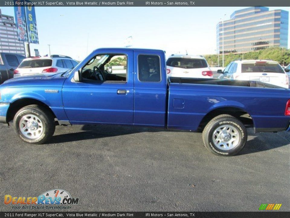 2011 Ford Ranger XLT SuperCab Vista Blue Metallic / Medium Dark Flint Photo #3