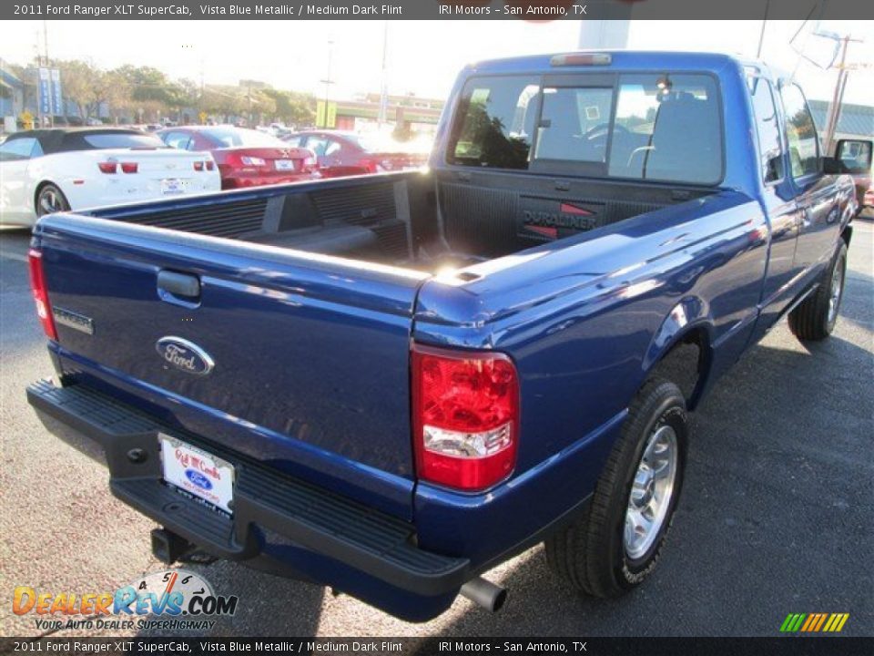 2011 Ford Ranger XLT SuperCab Vista Blue Metallic / Medium Dark Flint Photo #7