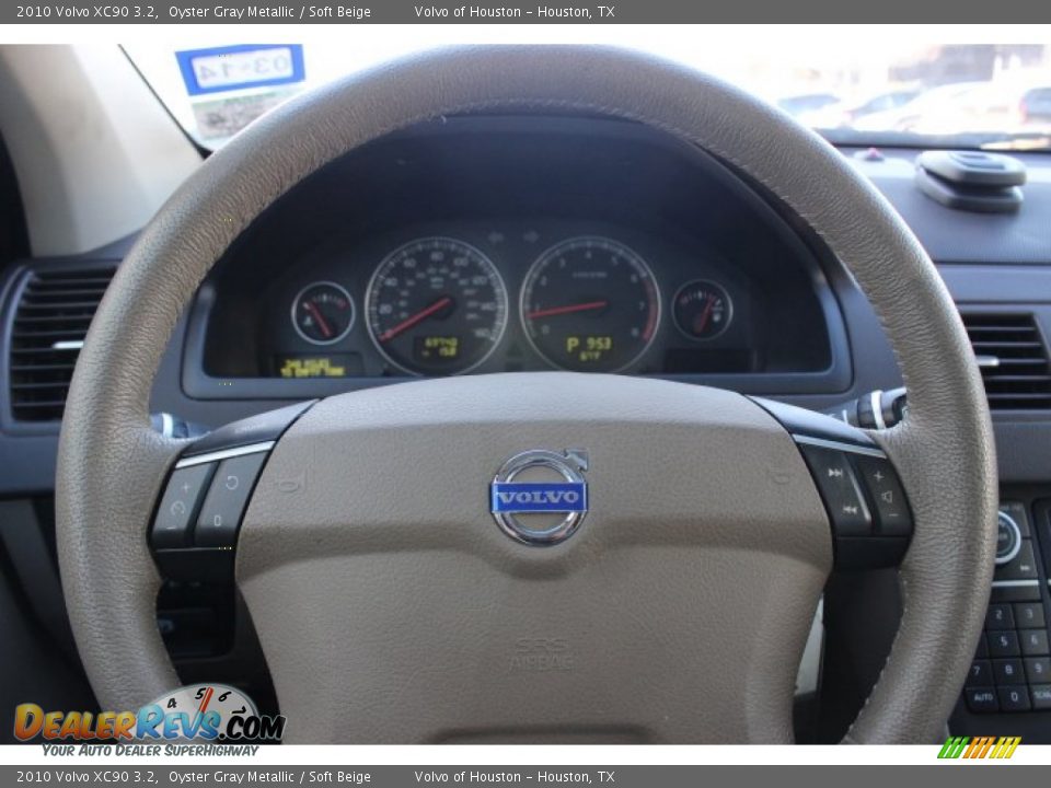 2010 Volvo XC90 3.2 Oyster Gray Metallic / Soft Beige Photo #13