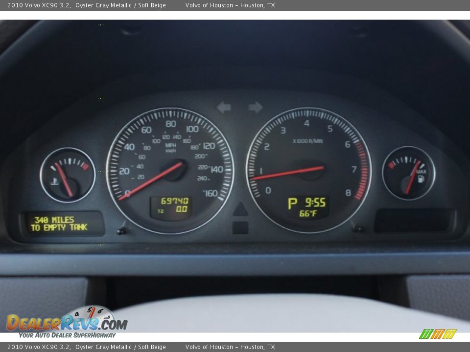 2010 Volvo XC90 3.2 Oyster Gray Metallic / Soft Beige Photo #23