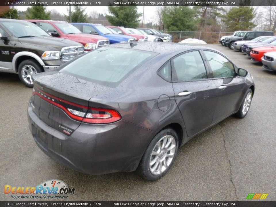 2014 Dodge Dart Limited Granite Crystal Metallic / Black Photo #6