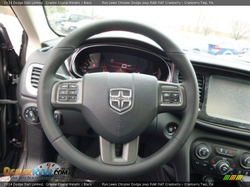 2014 Dodge Dart Limited Granite Crystal Metallic / Black Photo #19