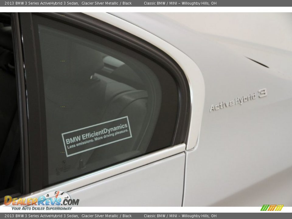 2013 BMW 3 Series ActiveHybrid 3 Sedan Glacier Silver Metallic / Black Photo #4