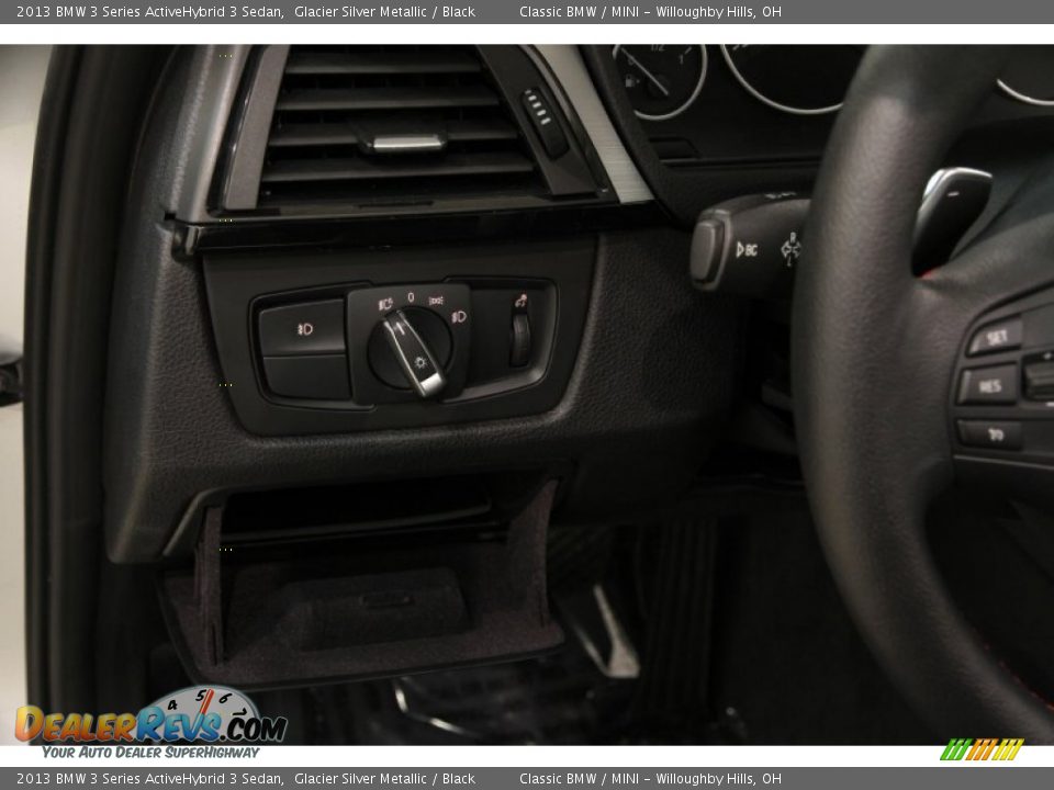 2013 BMW 3 Series ActiveHybrid 3 Sedan Glacier Silver Metallic / Black Photo #9