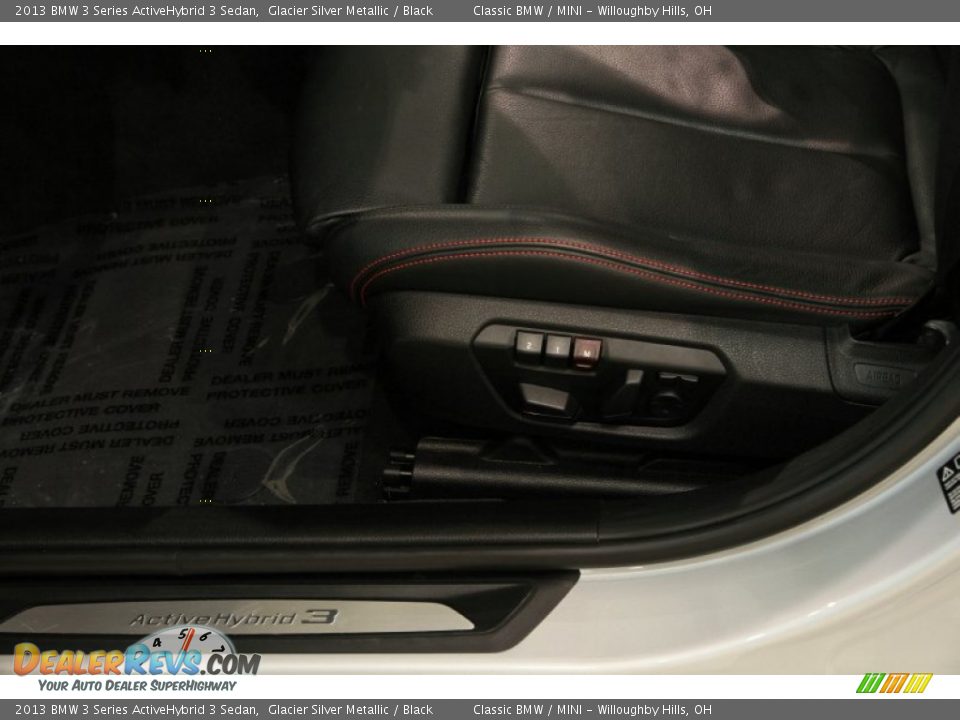 2013 BMW 3 Series ActiveHybrid 3 Sedan Glacier Silver Metallic / Black Photo #10