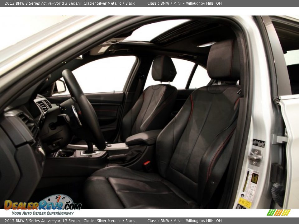 2013 BMW 3 Series ActiveHybrid 3 Sedan Glacier Silver Metallic / Black Photo #11