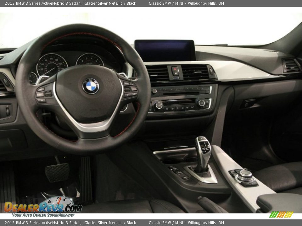 2013 BMW 3 Series ActiveHybrid 3 Sedan Glacier Silver Metallic / Black Photo #12