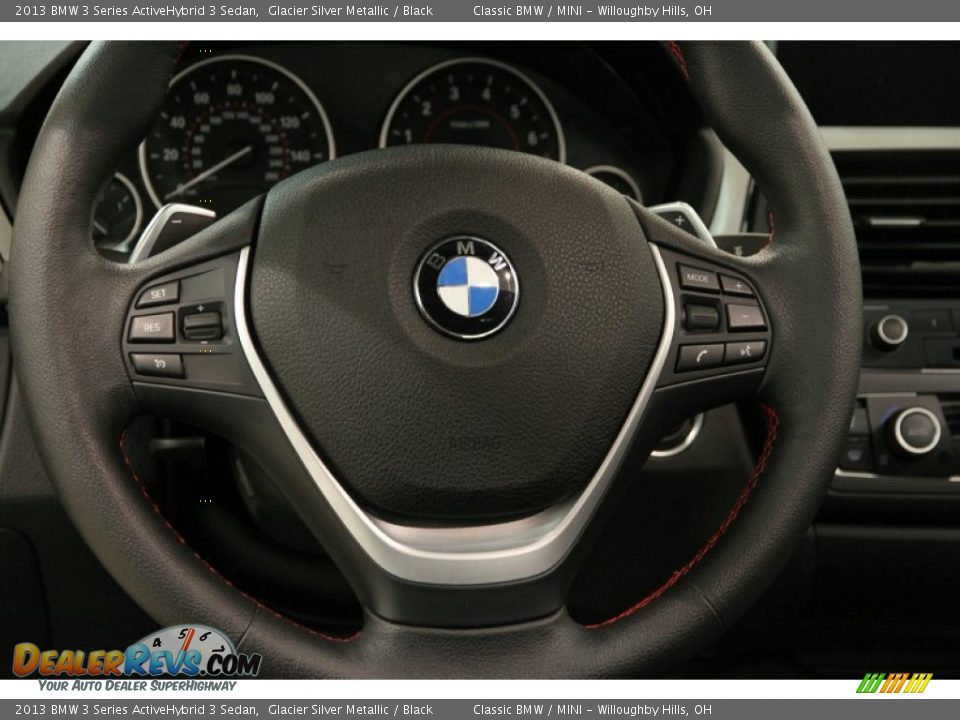 2013 BMW 3 Series ActiveHybrid 3 Sedan Glacier Silver Metallic / Black Photo #13