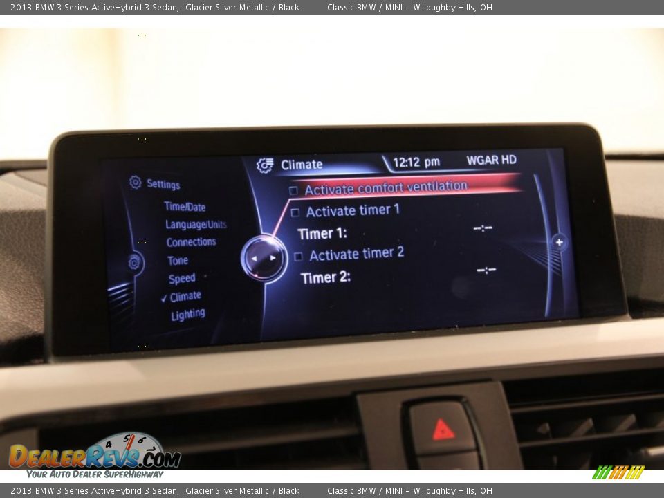 2013 BMW 3 Series ActiveHybrid 3 Sedan Glacier Silver Metallic / Black Photo #22