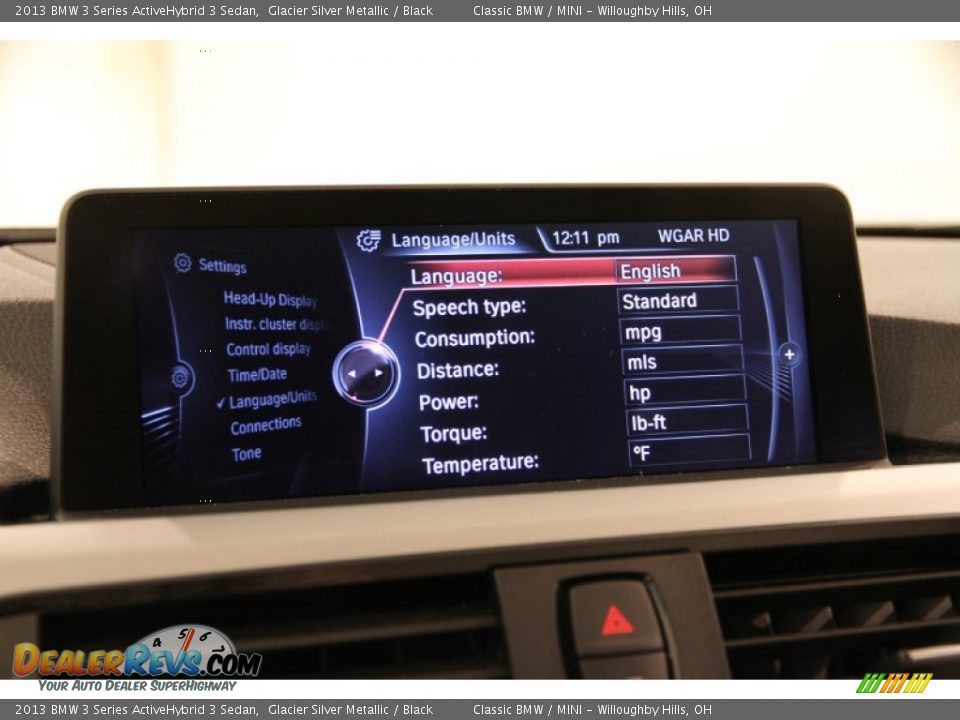 2013 BMW 3 Series ActiveHybrid 3 Sedan Glacier Silver Metallic / Black Photo #26