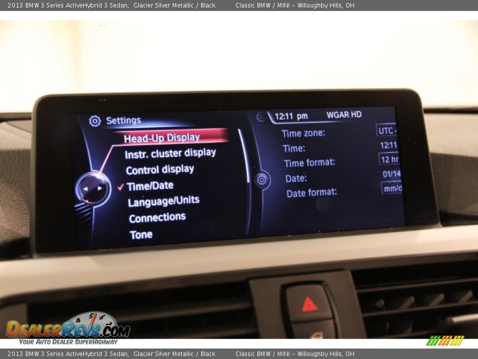 2013 BMW 3 Series ActiveHybrid 3 Sedan Glacier Silver Metallic / Black Photo #31