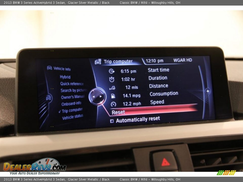 2013 BMW 3 Series ActiveHybrid 3 Sedan Glacier Silver Metallic / Black Photo #34