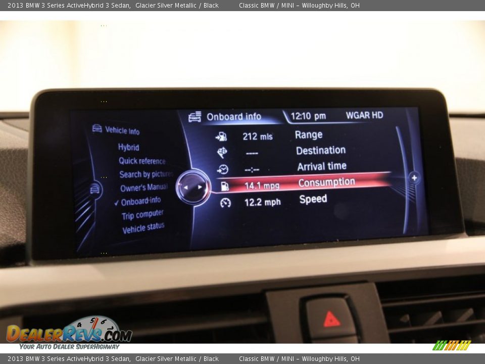 2013 BMW 3 Series ActiveHybrid 3 Sedan Glacier Silver Metallic / Black Photo #35