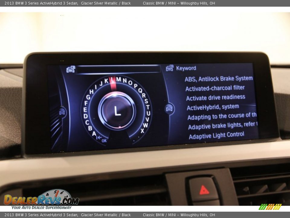 2013 BMW 3 Series ActiveHybrid 3 Sedan Glacier Silver Metallic / Black Photo #36