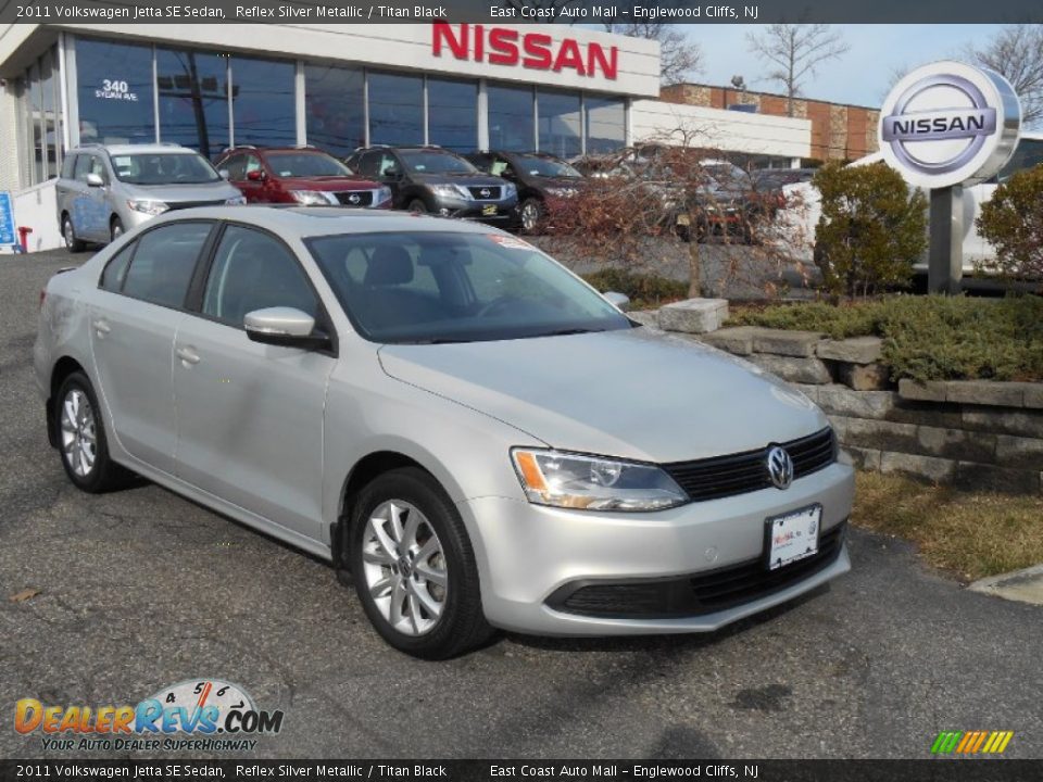 2011 Volkswagen Jetta SE Sedan Reflex Silver Metallic / Titan Black Photo #1